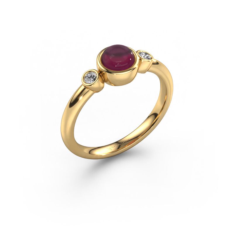 Ring Muriel 585 gull rhodolitt 5 mm