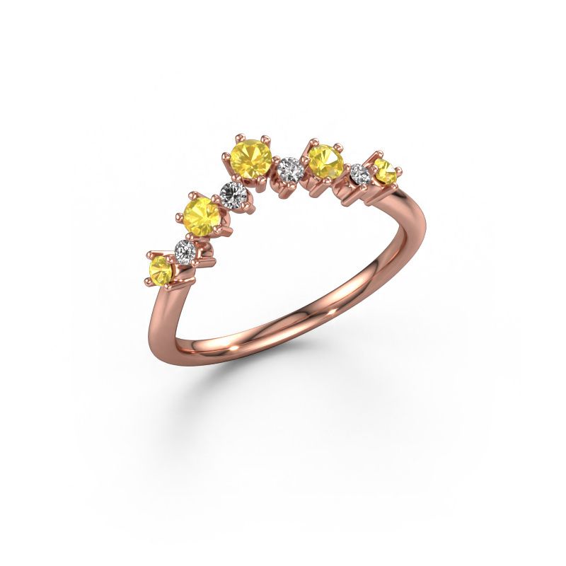 Stackable ring Carly B 585 rose gold yellow sapphire 2.7 mm