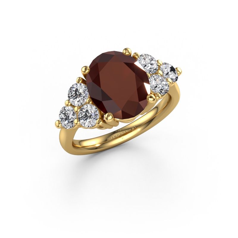 Engagement ring Serenity OVL 585 gold garnet 11x9 mm