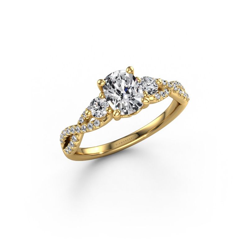 Engagement ring Marilou CSH 585 gold lab grown diamond 1.360 crt