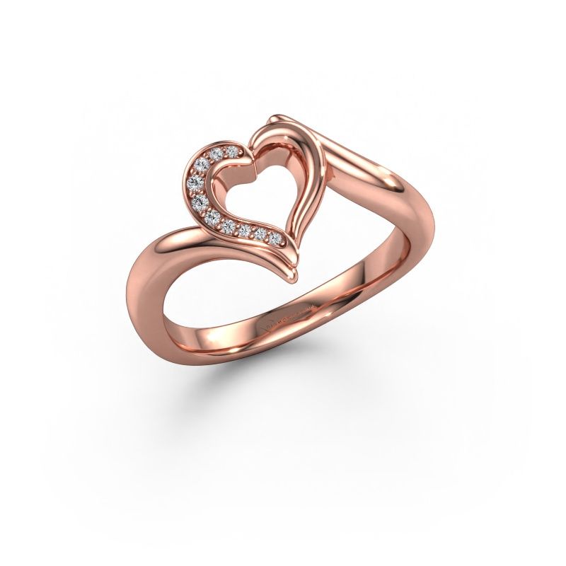 Ring Katlyn express 585 rose gold zirconia 0.8 mm