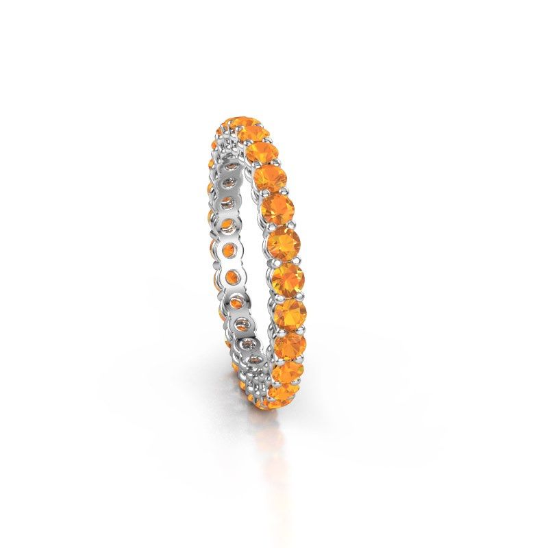 Image of Stackable ring Michelle full 2.4 585 white gold citrin 2.4 mm
