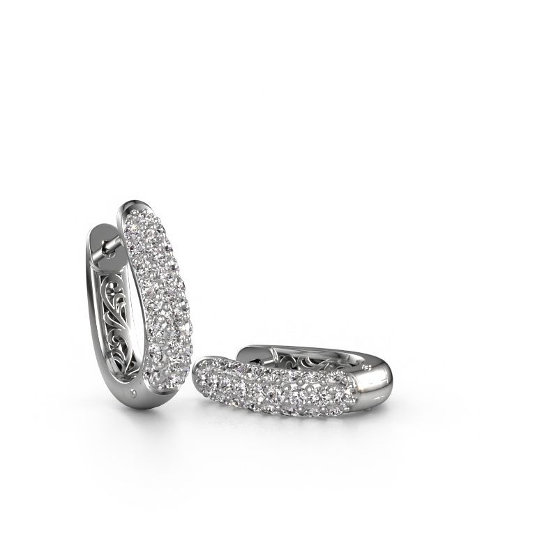 Hoop earrings Danika 8.5 A 585 white gold lab grown diamond 0.98 crt
