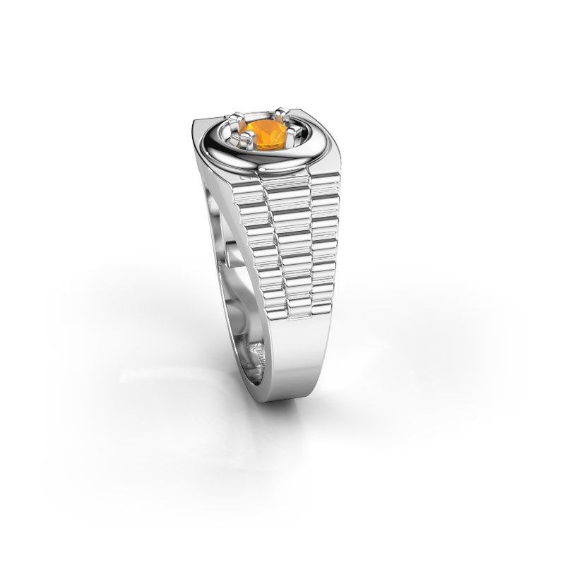 Image de Bague pour homme edward<br/>950 platine<br/>Citrine 4.7 mm