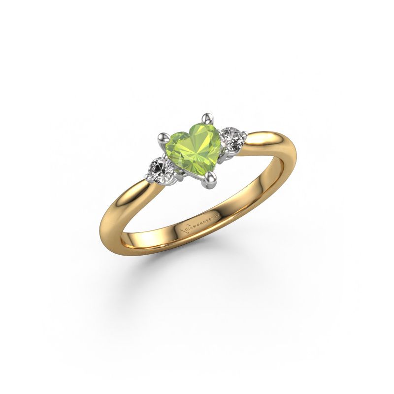 Engagement ring Lieselot HRT 585 gold peridot 5 mm