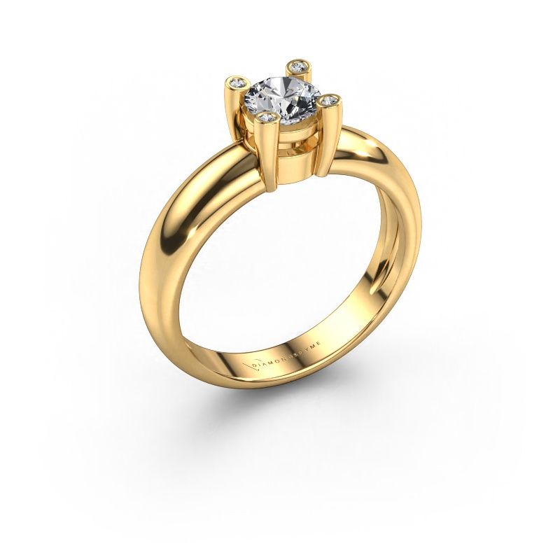 Ring Fleur 585 goud lab-grown diamant 0.42 crt