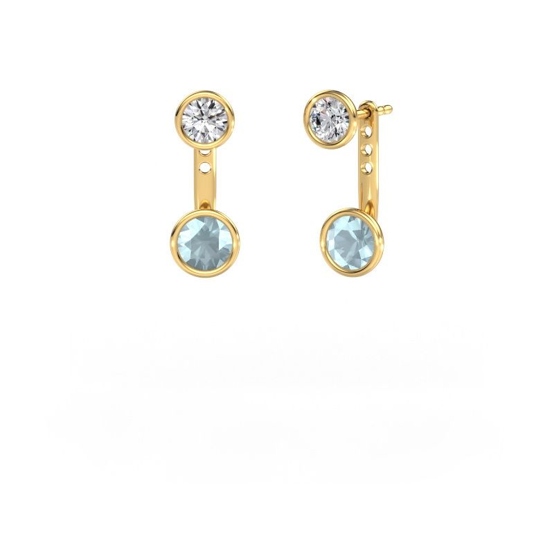 Earrings Halle 585 gold aquamarine 6 mm