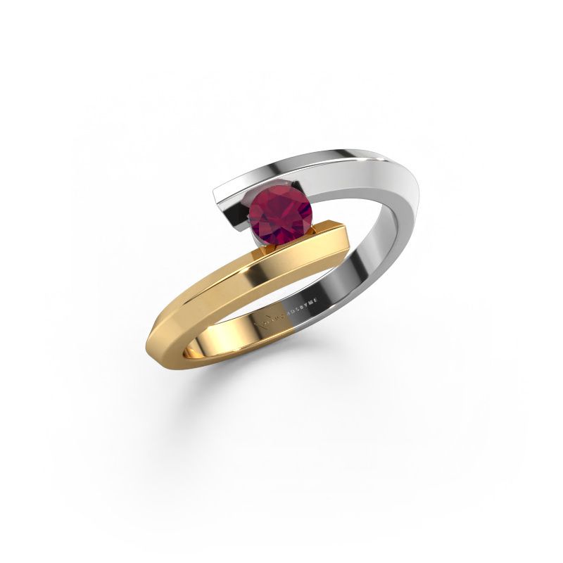 Ring Paulette 585 white gold rhodolite 3.4 mm