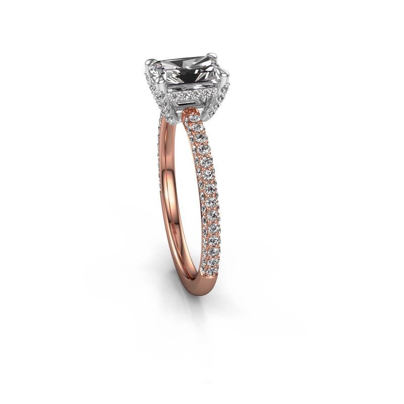 Image of Engagement ring saskia rad 2<br/>585 rose gold<br/>diamond 1.622 crt