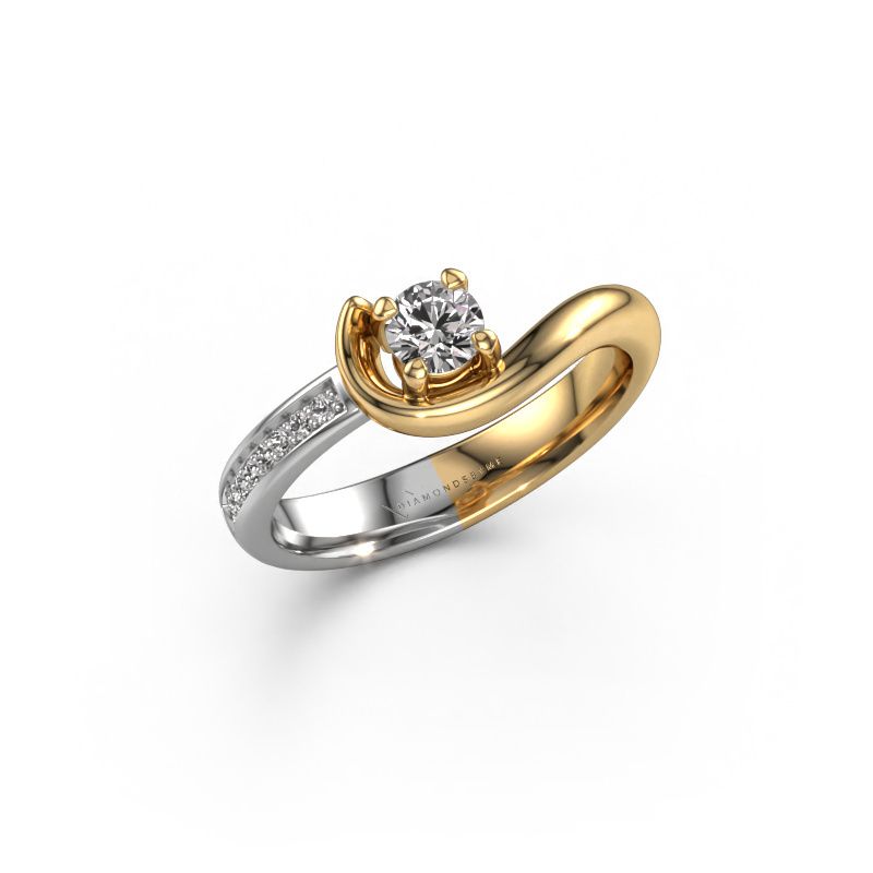 Engagement ring Ceylin 585 gold zirconia 4 mm