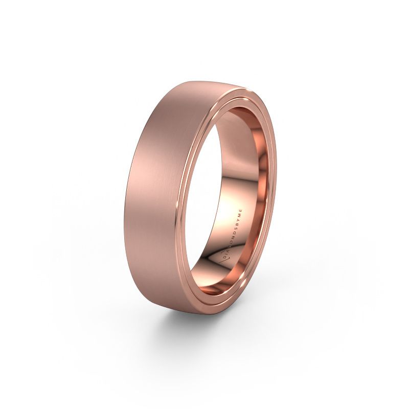 Trouwring WH2216M26DM 585 rosé goud ±6x2.4 mm