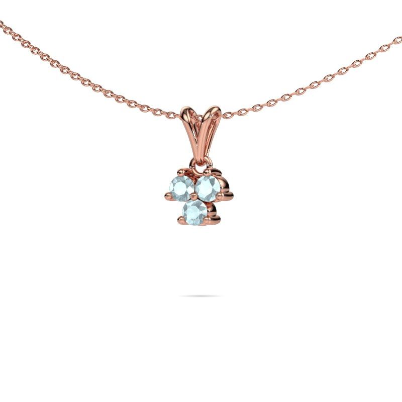 Anhänger Shirlee 585 Roségold Aquamarin 3 mm