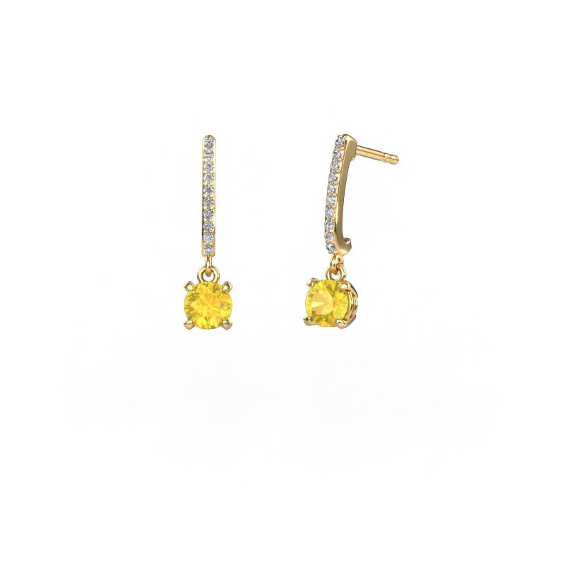 Ohrhänger Tanja 1 585 Gold Gelb Saphir 5 mm