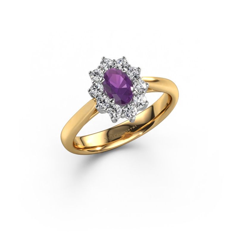 Engagement ring Leesa 1 express 585 gold amethyst 6x4 mm