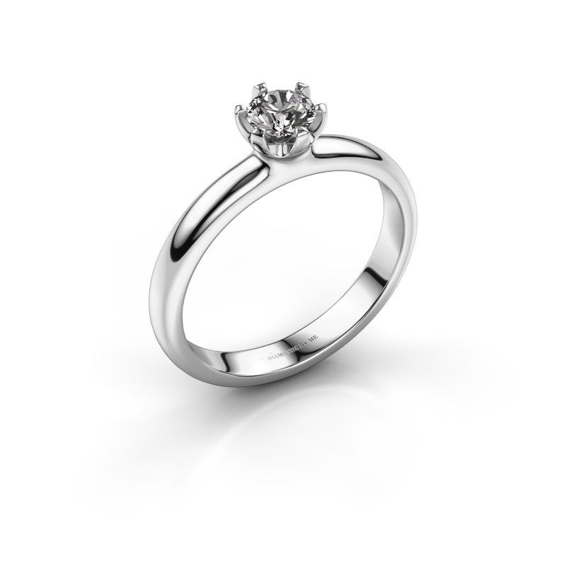 Afbeelding van Verlovingsring Lorretta<br/>585 witgoud<br/>Diamant 0.40 crt