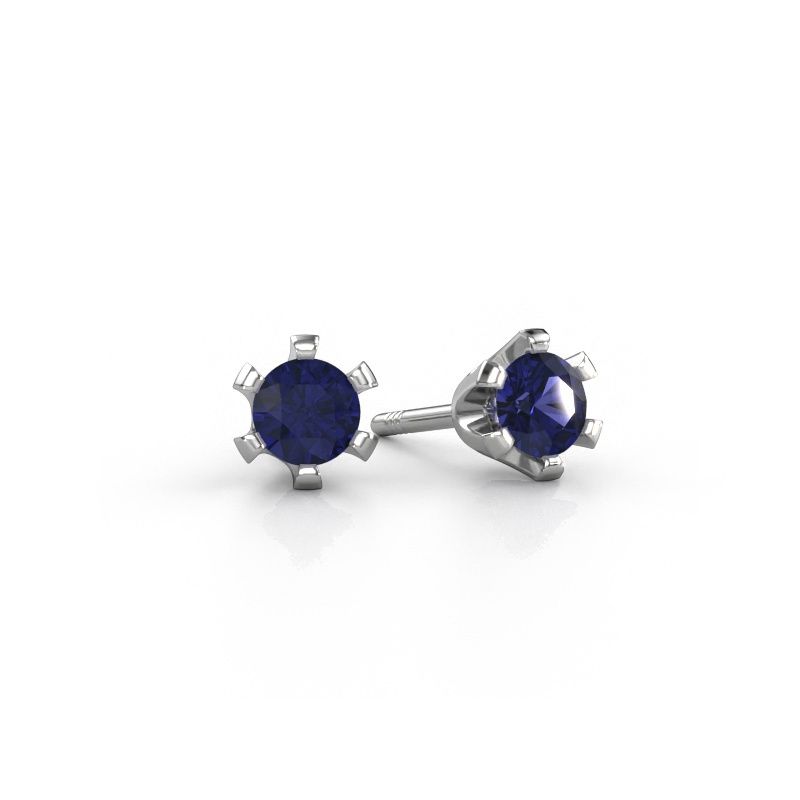 Stud earrings Shana 950 platinum sapphire 4 mm
