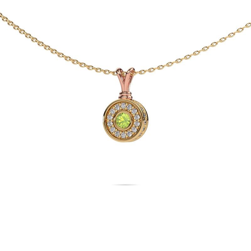 Anhänger Roos 585 Roségold Peridot 3 mm