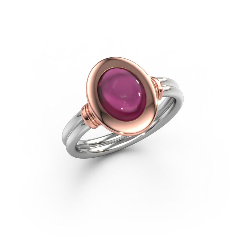 Ring Brittni 585 white gold rhodolite 7x5 mm