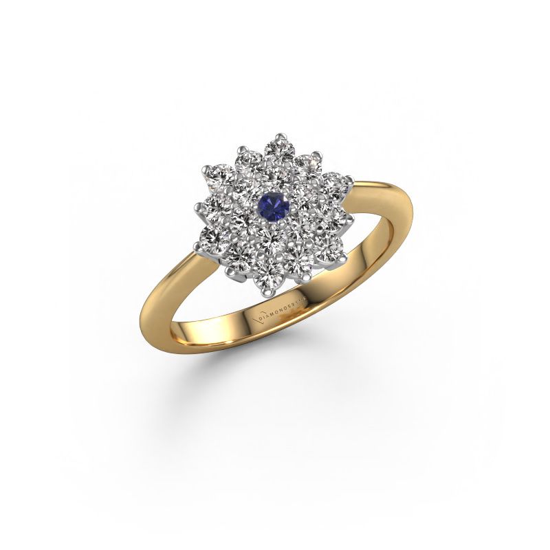 Bague de fiançailles Vickey 585 or jaune saphir 2 mm