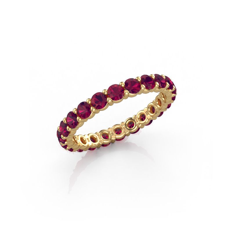 Aanschuifring Heddy rnd 2.7 585 goud rhodoliet 2.7 mm