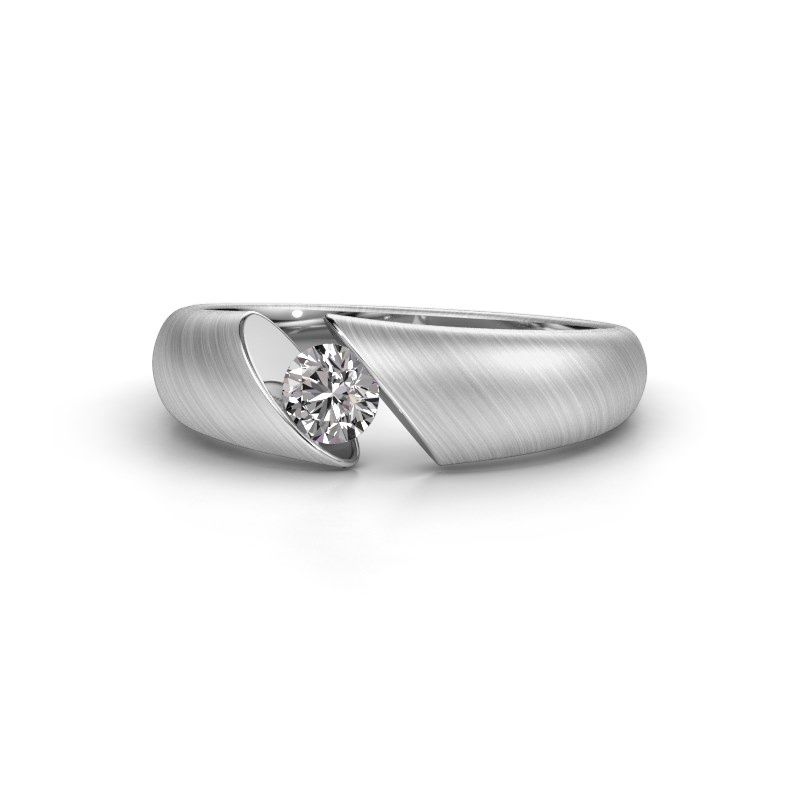 Image de Bague de fiançailles Hojalien 1<br/>950 platine<br/>Diamant synthétique 0.25 crt