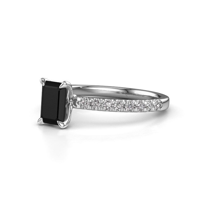 Afbeelding van Verlovingsring Crystal EME 2 585 witgoud zwarte diamant 1.08 crt