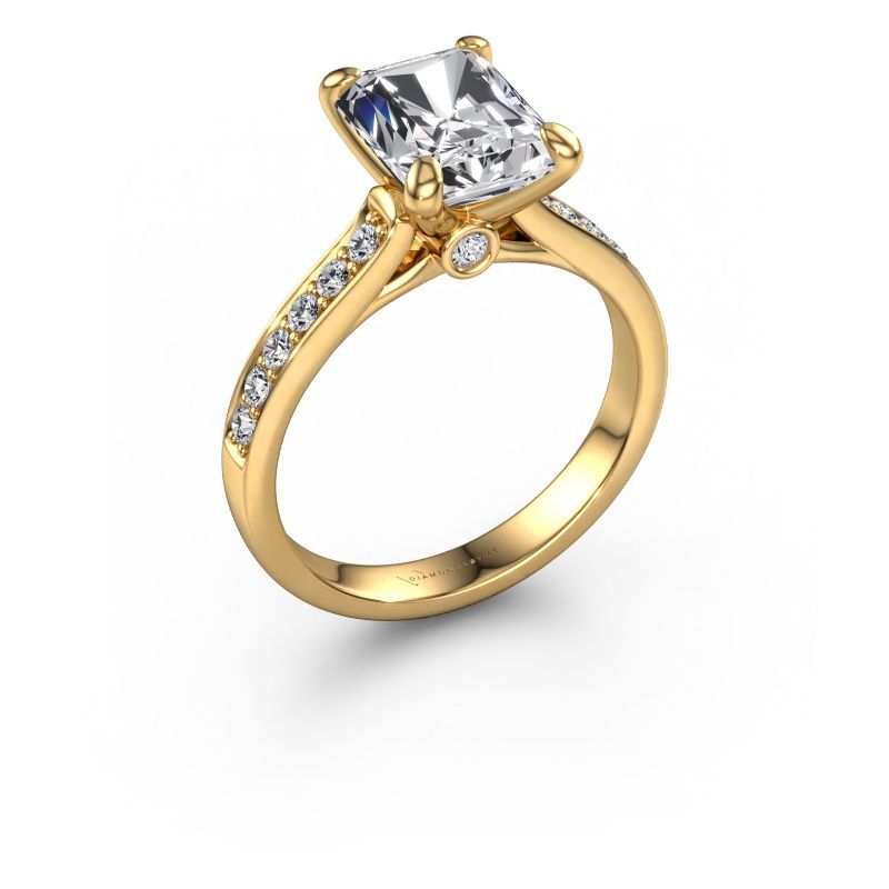 Engagement ring Valorie rad 2 585 gold lab grown diamond 2.78 crt