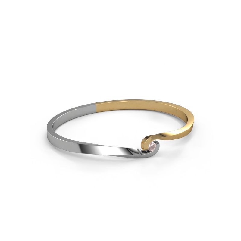 Bangle Sheryl 585 gold morganite champagne 3.7 mm
