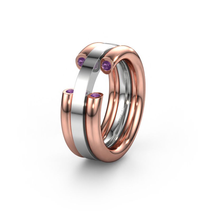 Ehering WH6018L 585 Roségold Amethyst ±8 x 3 mm