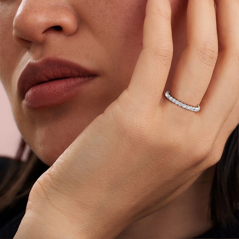 Image of Stackable Ring Jackie 2.0<br/>585 white gold<br/>Lab-grown Diamond 0.87 Crt