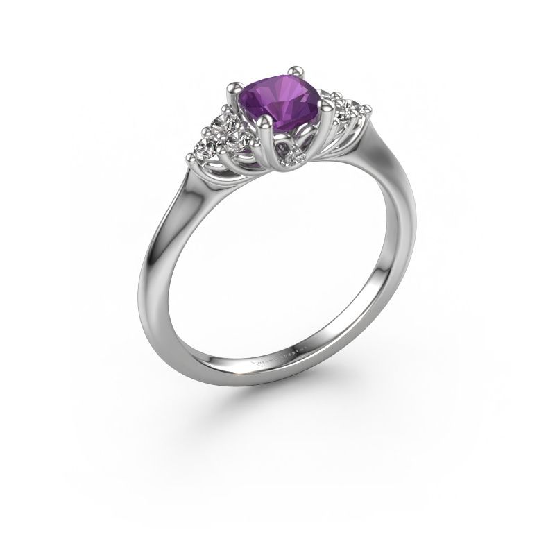 Bague de fiançailles Felipa CUS 950 platine améthyste 5 mm