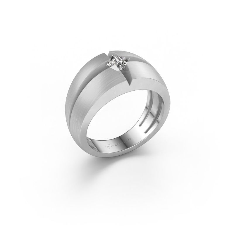 Herrenring Rens 585 Weißgold Zirkonia 3.5 mm