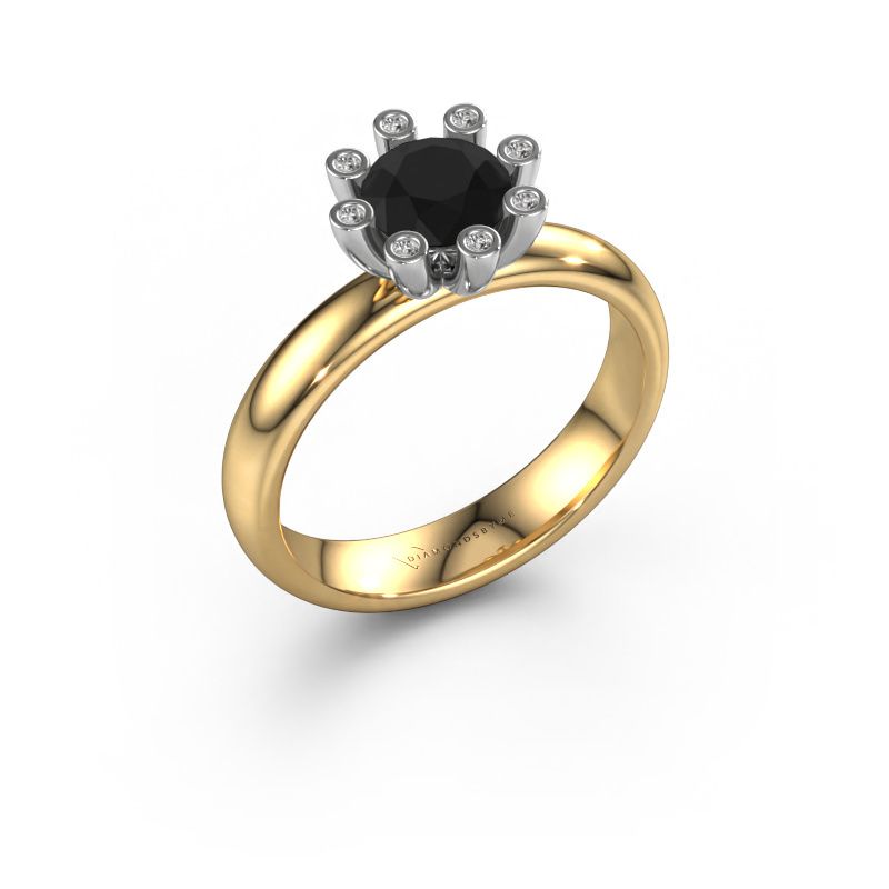 Anillo Carola 3 585 oro diamante negro 1.00 crt
