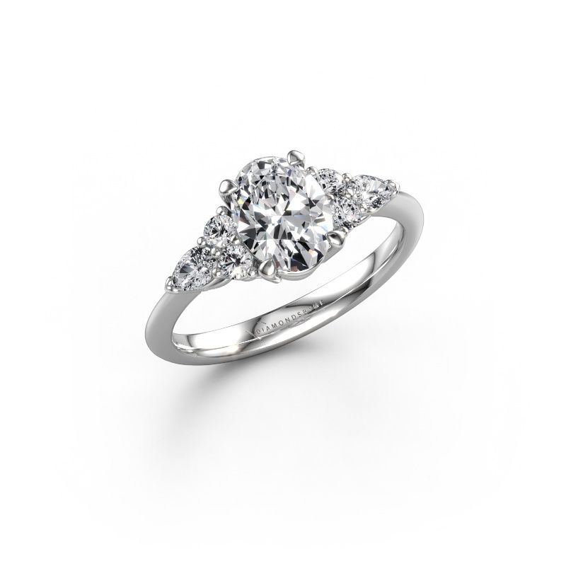 Verlovingsring Melani OVL 585 witgoud diamant 1.64 crt