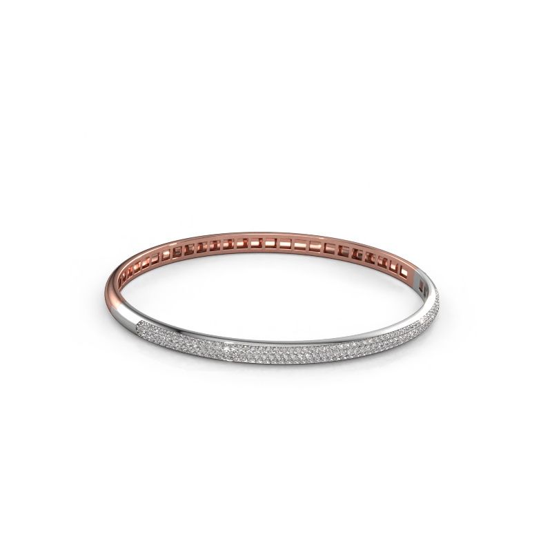 Bangle Emely 4mm 585 rose gold lab-grown diamond 1.178 crt