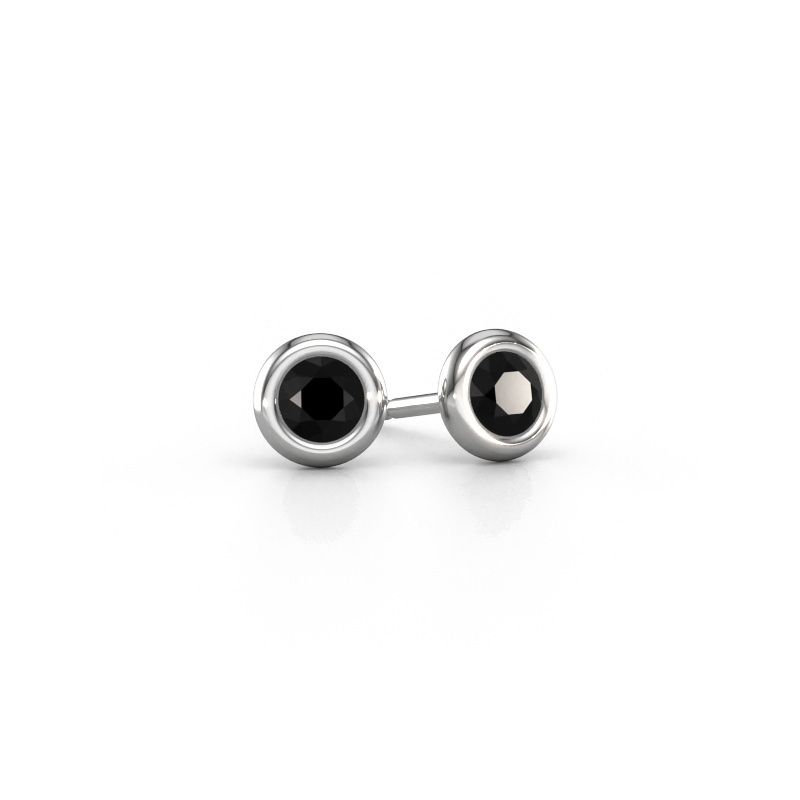 Ohrsteckers Lieke RND 950 Platin Schwarz Diamant 0.60 crt
