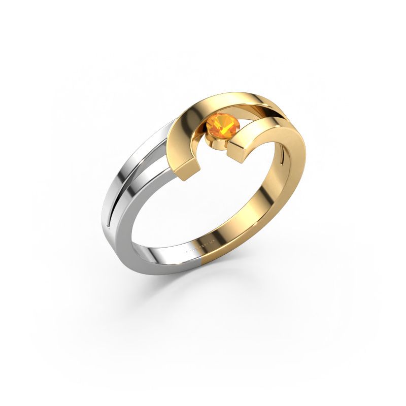 Ring Yentl 585 gold citrin 3 mm
