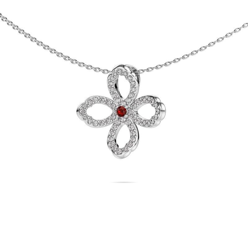 Necklace Chelsea 585 white gold garnet 2 mm
