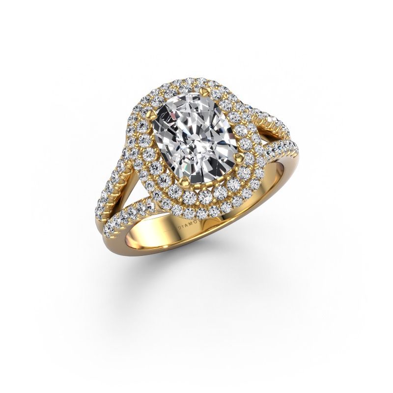 Engagement ring Elvie CSH 585 gold diamond 2.545 crt