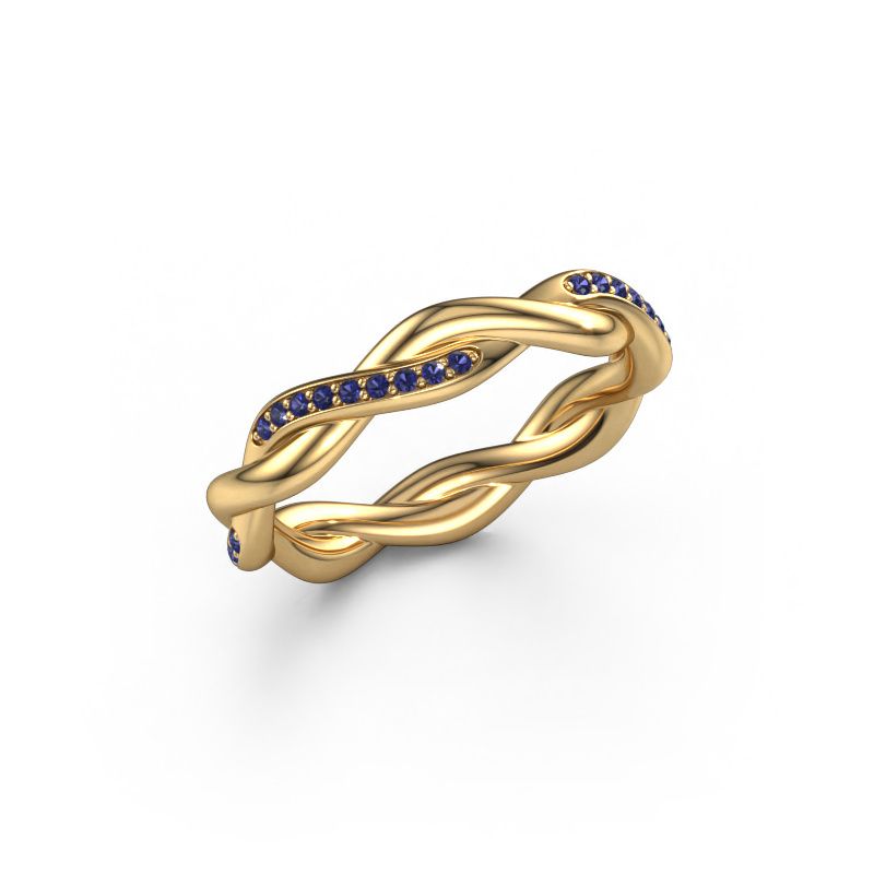 Vorsteckring Swing half 585 Gold Saphir 1 mm