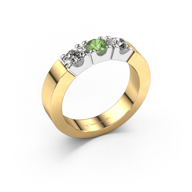 Ring Dana 3 585 Gold Turmalin grün 4 mm
