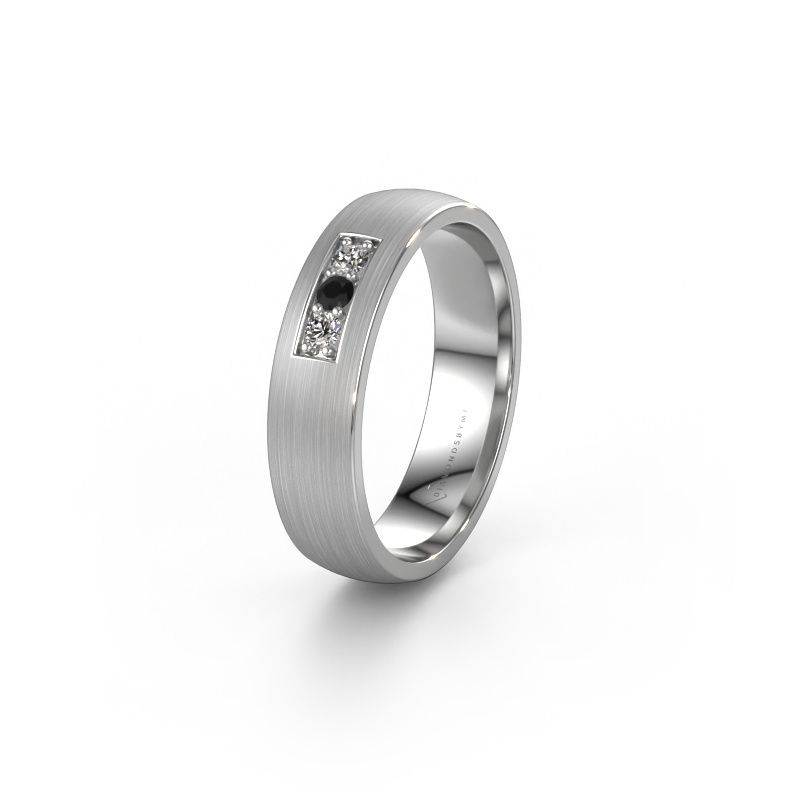 Wedding ring WH0110L25AM 950 platinum black diamond ±5 x 1.7 mm