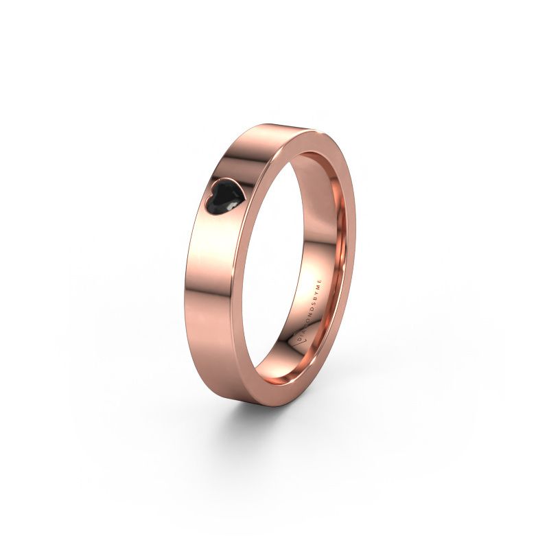 Wedding ring WH0101L14BPHRT 585 rose gold black diamond ±0.16x0.08 in