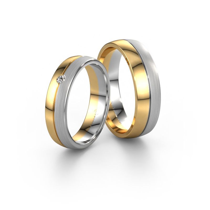 Alliances set WH0201LM25APM ±5x1.7 mm 14 Carat or jaune saphir 2.5 mm