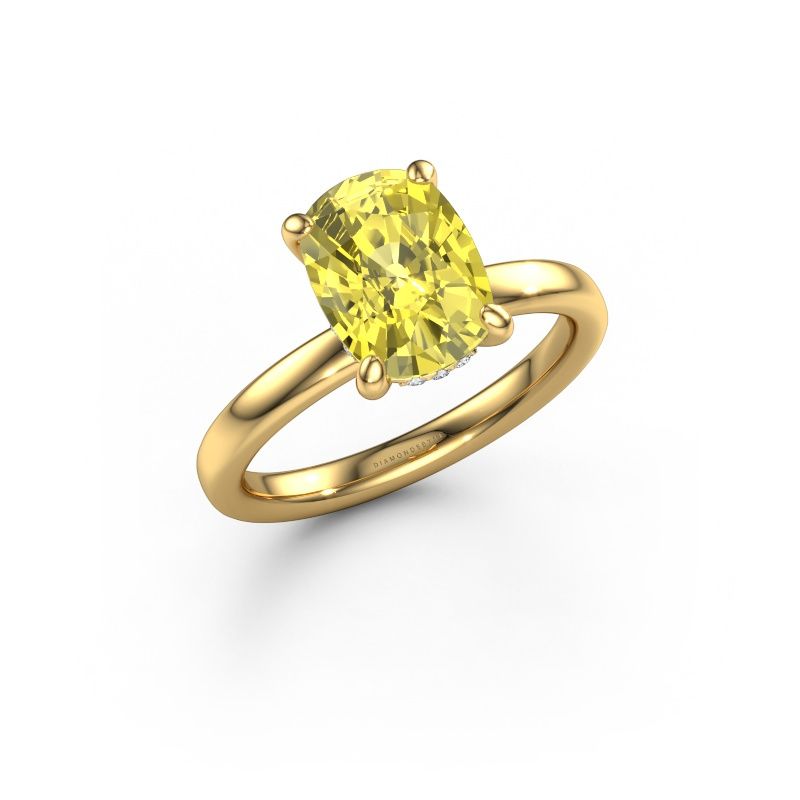 Engagement ring Simone CSH 2 585 gold yellow lab grown diamond 9.7x7.2 mm