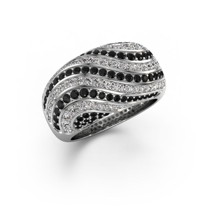 Bague Sonia 950 platine diamant noir 1.721 crt