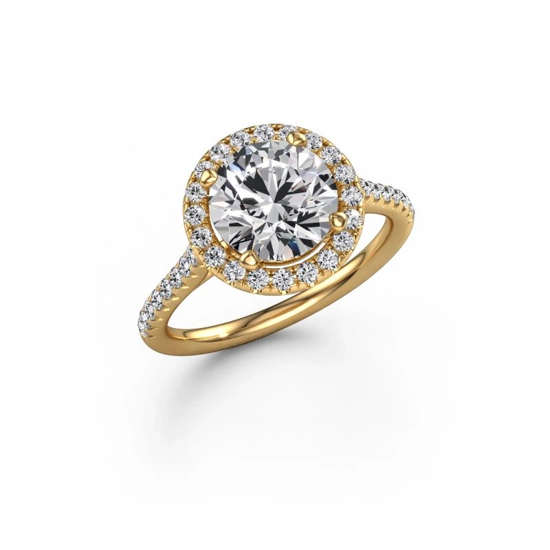 Engagement ring Seline rnd 2 585 gold lab grown diamond 2.432 crt