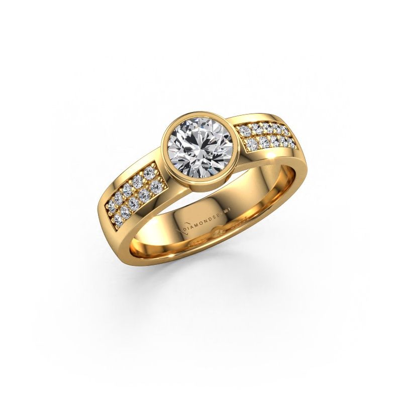 Engagement ring Ise 3 585 gold lab grown diamond 0.85 crt