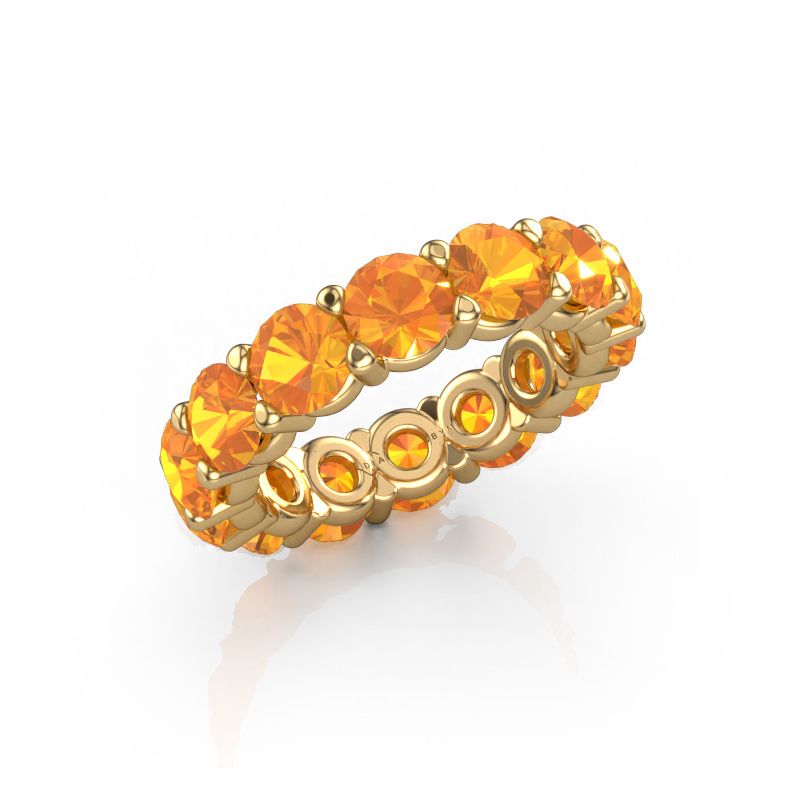 Ring Heddy rnd 5.0 585 gold citrin 5 mm