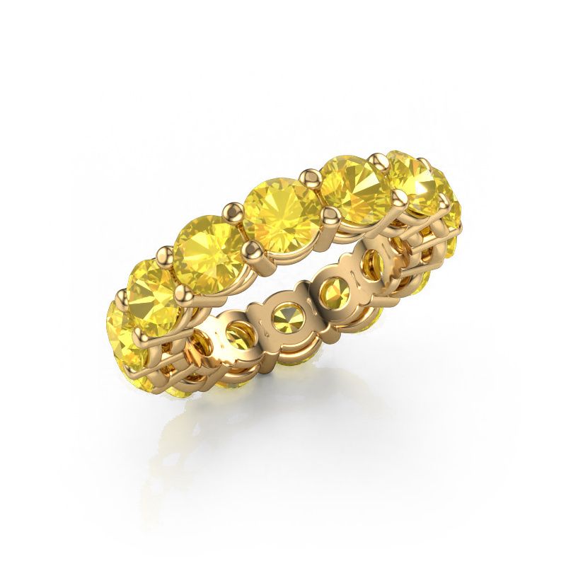 Aanschuifring Michelle full 5.0 585 goud gele saffier 5 mm